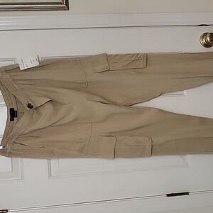 Sanctuary NWT The Harmony Basic Woven Casual Cargo Pants Light Beige